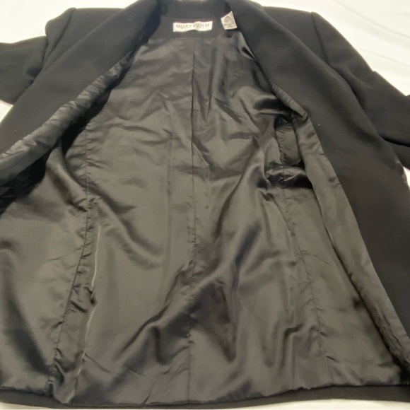 NEW VTG 100% Pure Wool Tuxedo Jacket Beaded Button Satin Lapel Luxury Lined - Picture 9 of 15